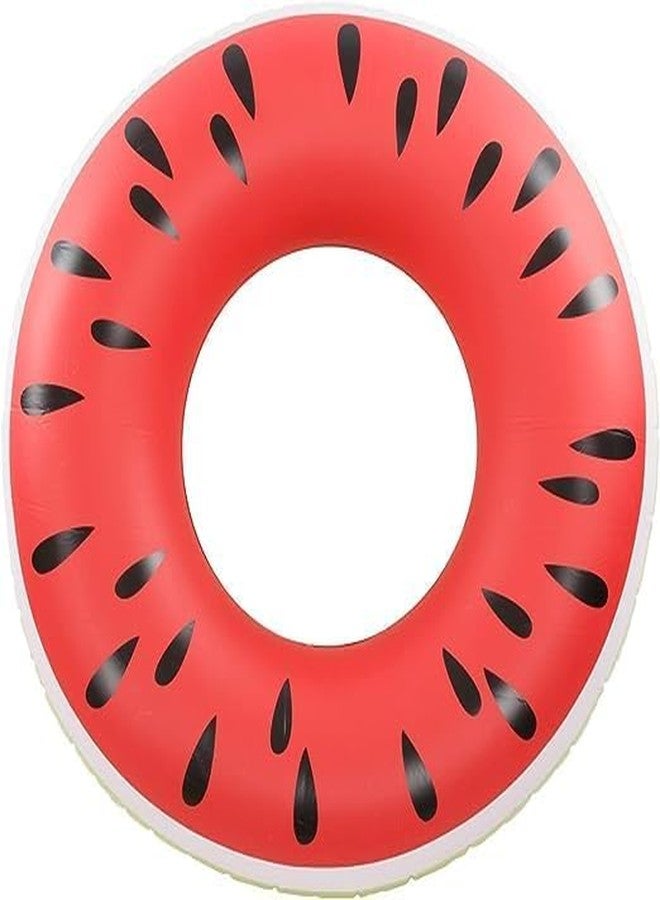 MATSON Inflatable Pool Float, Watermelon Shaped Summer Pool Swimming Float Tube Ring Floatie, Water Fun Beach Party Summer Swimming Float for Kids Adults Water Activity, 80cm Diameter, Watermelon - Image 3